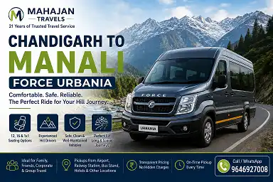 Chandigarh to Manali force Urbania