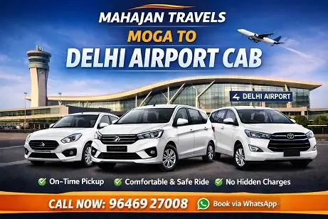 moga to delhi taxi